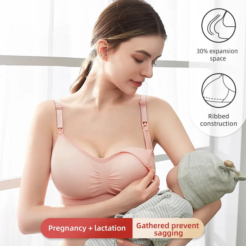 Seamless Breastfeeding Underwear Maternity Bra Push Up