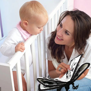 Montessori Baby Cloth Book Black and White Books Newborn
