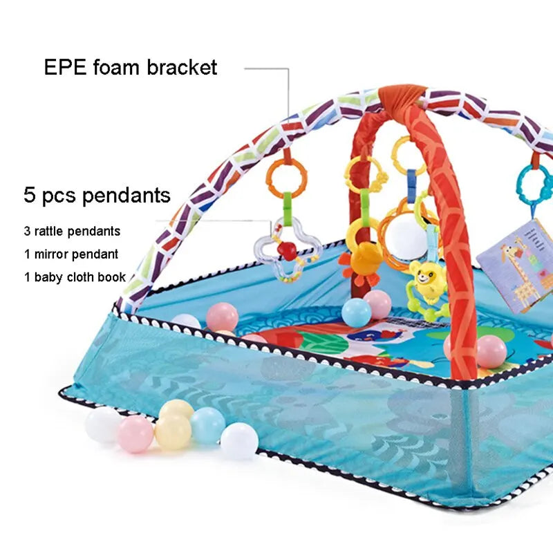 Baby Fitness Frame Crawling Play Mat Multifunction Fence Floor