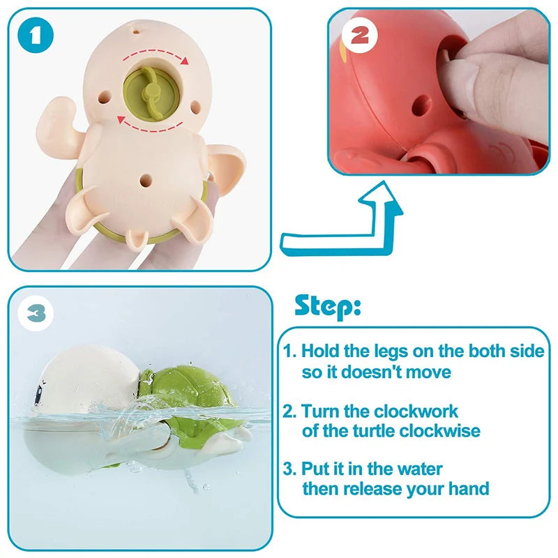 Swimming Turtle Bath Toys For Baby Tolder