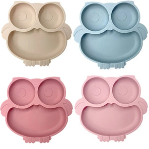 Owl Plates Silicone Baby